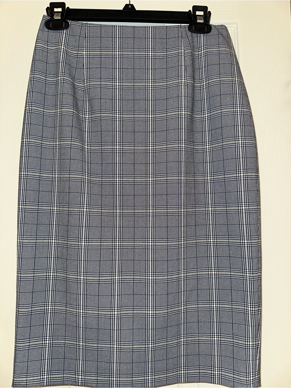 ANTONIO MELANI Gray Plaid Pencil Skirt